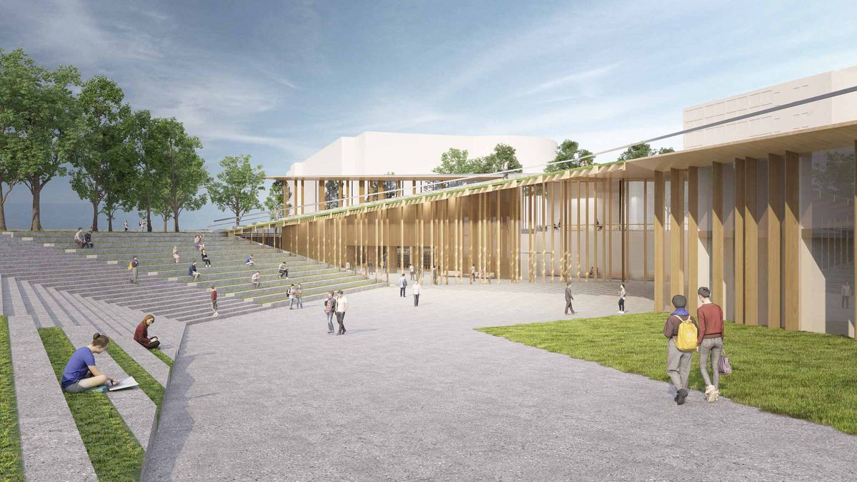 隈研吾；逢甲大學共善樓；地景建築