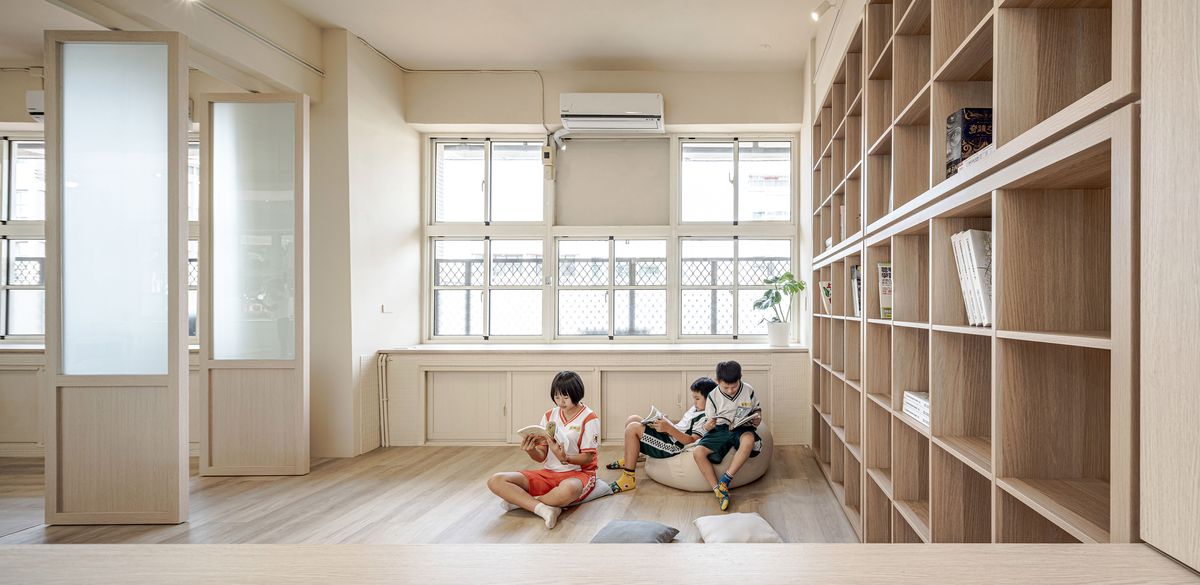 永哲和語建築制作；共享通廊；彰化縣忠孝國小行政辦公空間重塑；室內設計；金點設計獎；TID設計獎