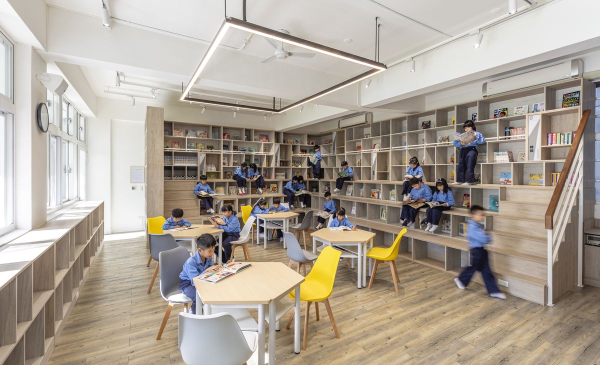 3+2 Design Studio；學校；圖書館；室內設計