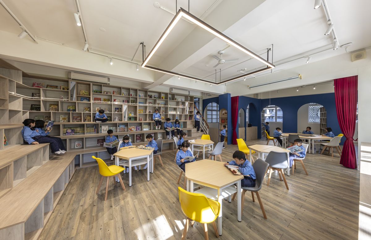 3+2 Design Studio；學校；圖書館；室內設計